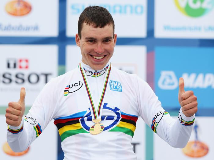 Антон Воробьёв — чемпион мира в гонке с раздельным стартом среди молодёжи. Фоторепортаж. Фото: Bryn Lennon/Getty Images